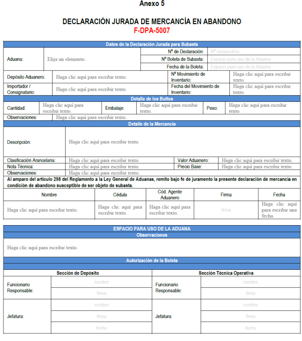 formato de entrega de mercancia en excel